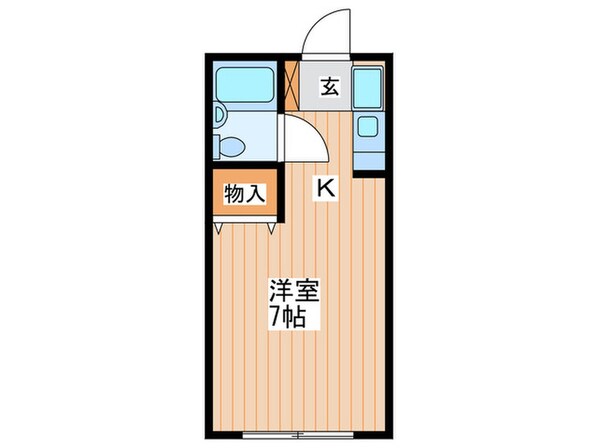 梔原ハイツの物件間取画像